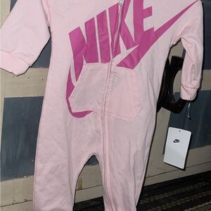 Nike Kids Light Pink Footie One Piece